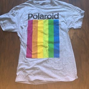 grey polaroid shirt